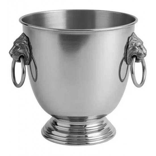 Balde 2l De Gelo Em Aço Inox 17,3x16cm